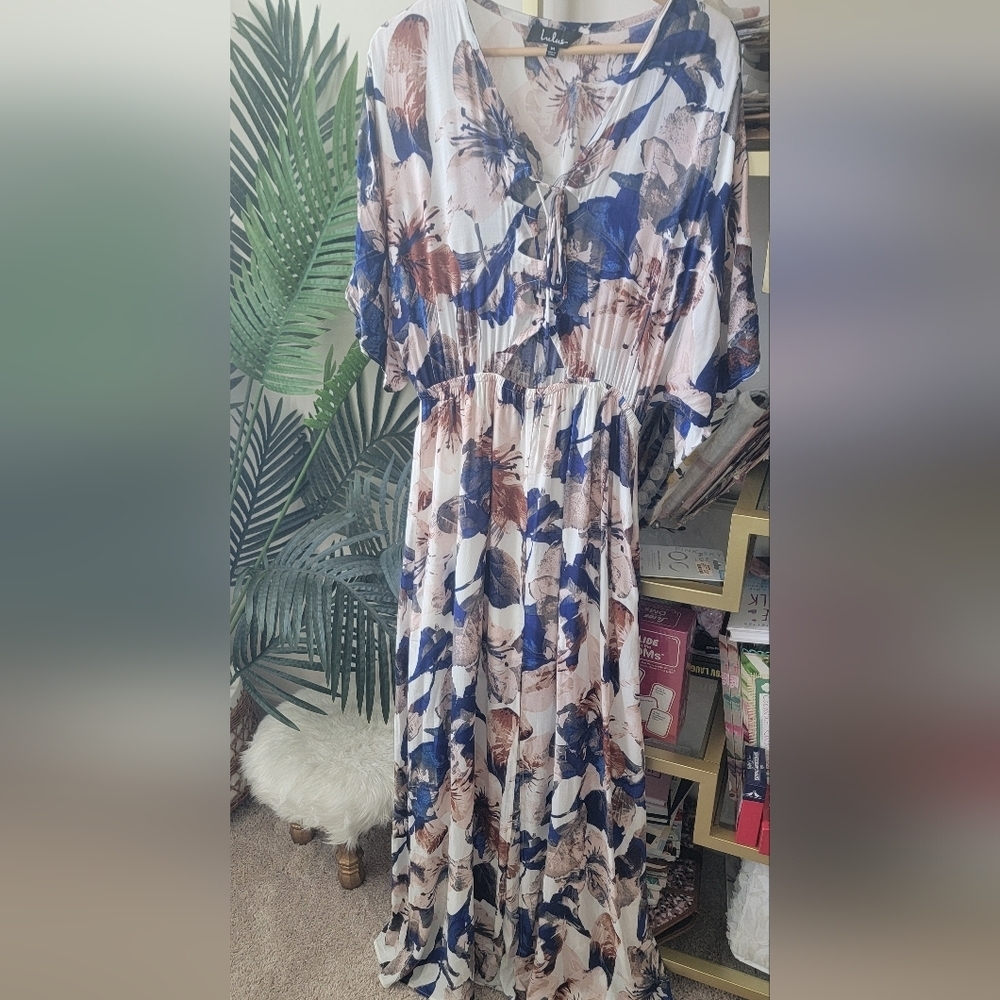 Lulus Fall Floral Maxi Dress - Size Medium - Picture 3 of 6